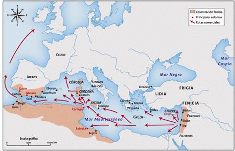 ubicación geográfica de los fenicios